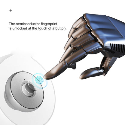 T5 Square Version Aluminum Alloy Panel Fingerprint Drawer Lock(Black) by bashfashion