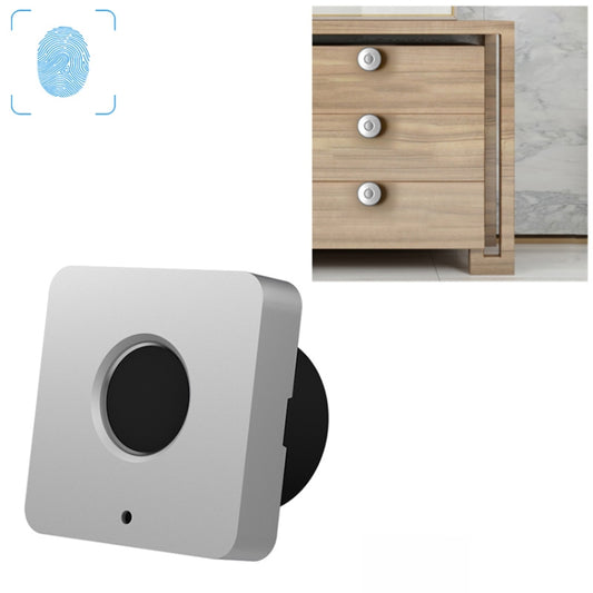 T5 Square Version Aluminum Alloy Panel Fingerprint Drawer Lock(Silver) by bashfashion