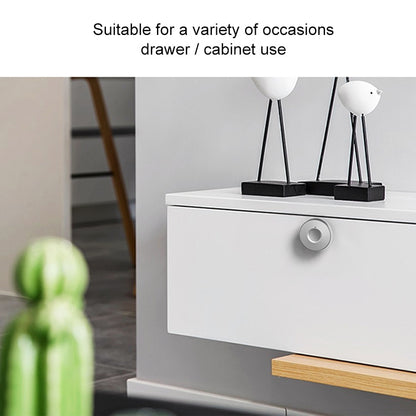 T5 Flower Version Aluminum Alloy Panel Fingerprint Drawer Lock(Black) by bashfashion