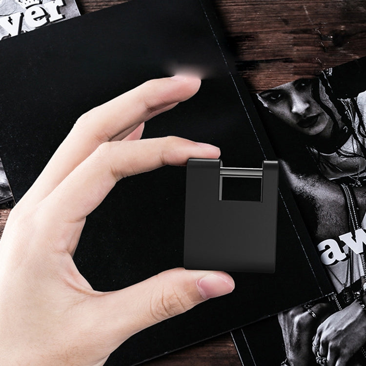 XB30F Mini Smart Fingerprint Padlock Trolley Case Lock(Black) by bashfashion