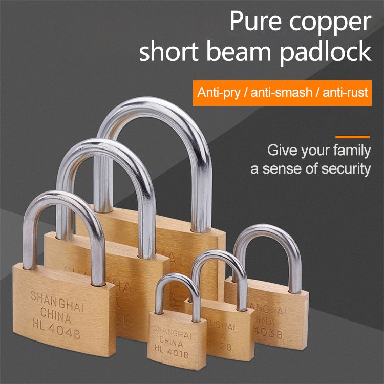 Copper Padlock Small Lock, Style: Short Lock Beam, 30mm Open by bashfashion