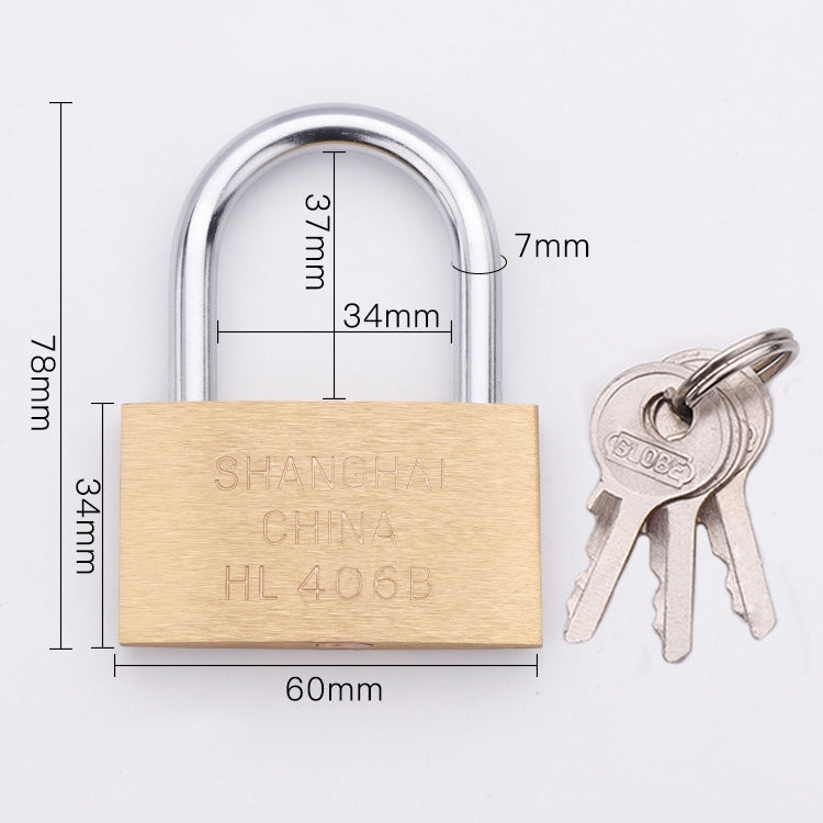 Copper Padlock Small Lock, Style: Short Lock Beam, 60mm Not Open by bashfashion