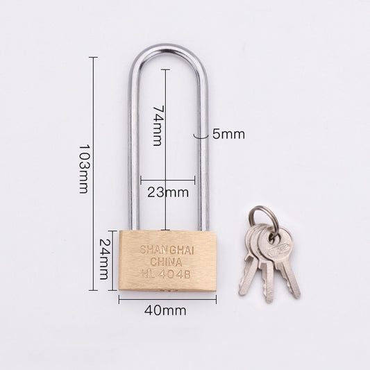 Copper Padlock Small Lock, Style: Long Lock Beam, 40mm Not Open by bashfashion