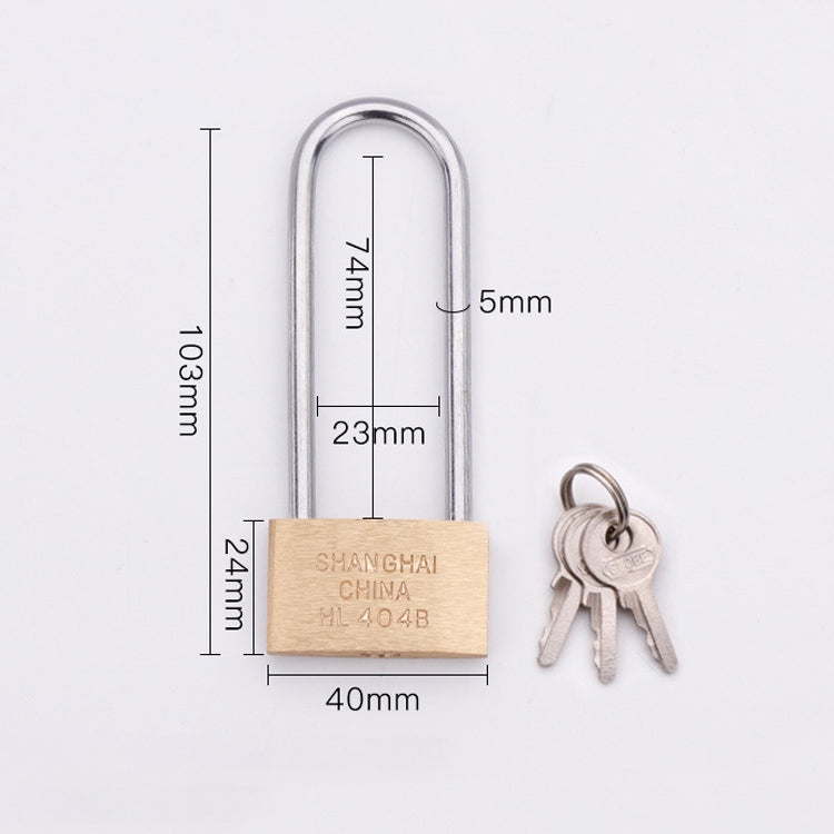 Copper Padlock Small Lock, Style: Long Lock Beam, 40mm Open by bashfashion
