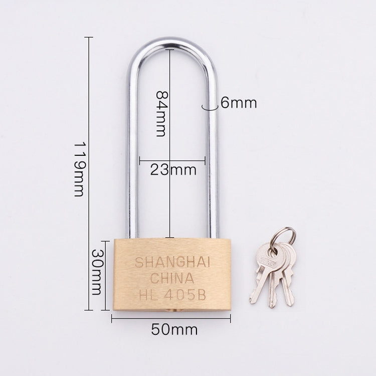 Copper Padlock Small Lock, Style: Long Lock Beam, 50mm Not Open by bashfashion