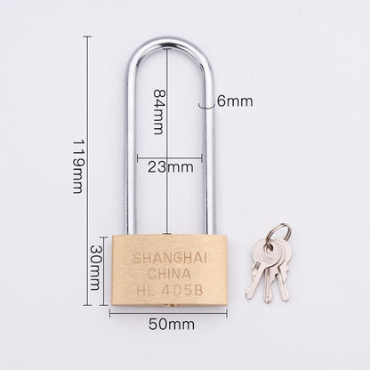 Copper Padlock Small Lock, Style: Long Lock Beam, 50mm Open by bashfashion
