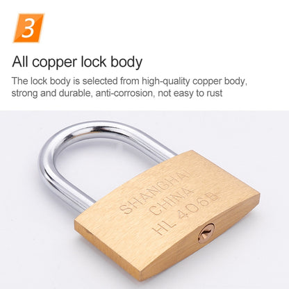 Copper Padlock Small Lock, Style: Long Lock Beam, 60mm Not Open by bashfashion