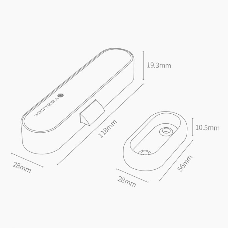 Original Xiaomi Youpin YEELOCK Smart Drawer Cabinet Lock Switch, US Plug(White) by Xiaomi