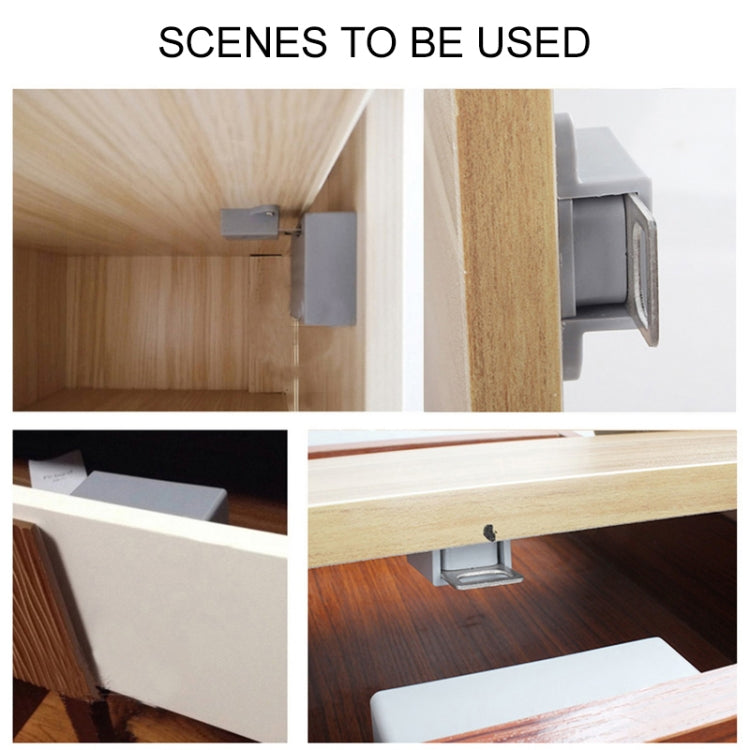 T3 ABS Magnetic Card Induction Lock Invisible Bilateral Open Cabinet Door Lock (White) by bashfashion