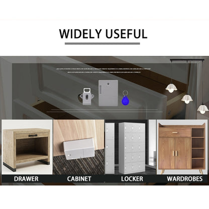 T3 ABS Magnetic Card Induction Lock Invisible Bilateral Open Cabinet Door Lock (White) by bashfashion