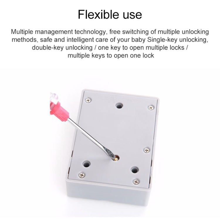 T3 ABS Magnetic Card Induction Lock Invisible Bilateral Open Cabinet Door Lock (White) by bashfashion