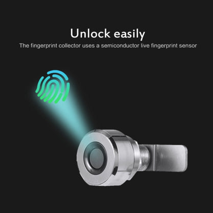 T21F Micro USB Charging Zinc Alloy Smart Single Open Fingerprint Drawer Lock File Cabinet Lock by bashfashion
