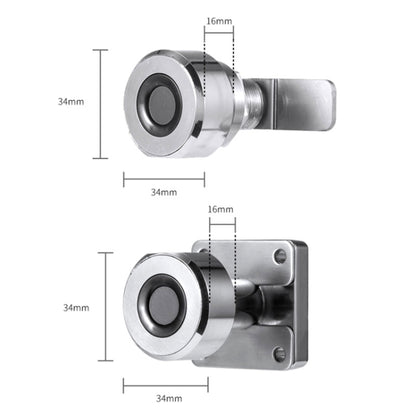 T22F Micro USB Charging Zinc Alloy Smart Bilateral Open Fingerprint Drawer Lock File Cabinet Lock by bashfashion