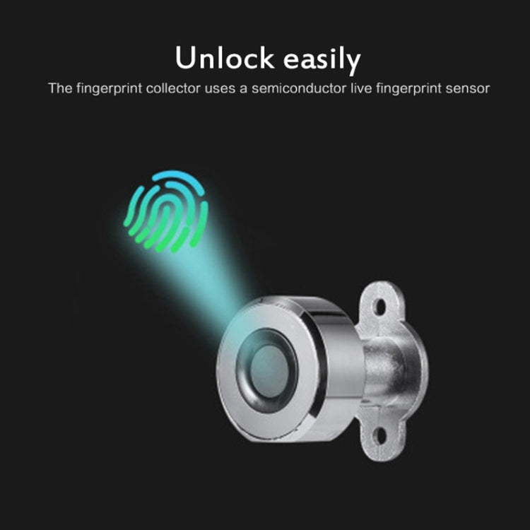 T23F Micro USB Charging Zinc Alloy Smart Triple Linkage Open Fingerprint Drawer Lock File Cabinet Lock by bashfashion