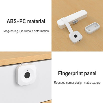 Original Xiaomi Youpin ZNGS06YSB YEELOCK Smart Fingerprint Drawer Cabinet Lock(White) by Xiaomi