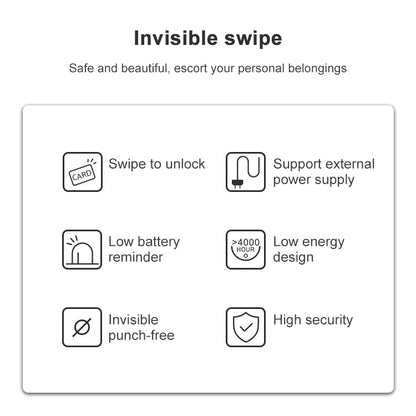 T8+ Non-opening Drawer Lock APP + IC Card Invisible Universal Cabinet Lock by bashfashion