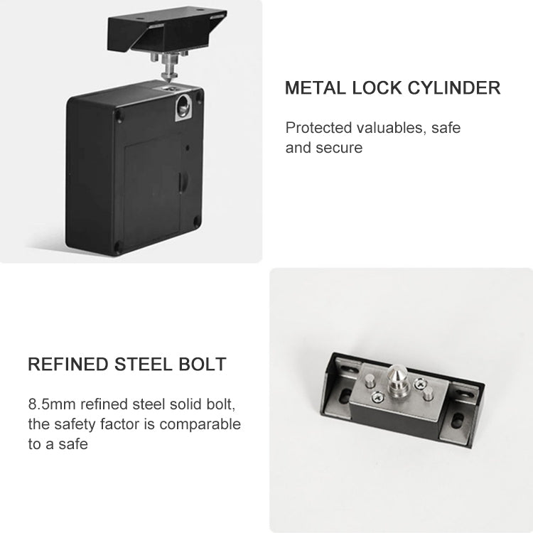 T8+ Non-opening Drawer Lock APP + IC Card Invisible Universal Cabinet Lock by bashfashion