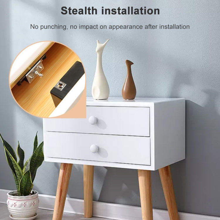 T8+ Non-opening Drawer Lock APP + IC Card Invisible Universal Cabinet Lock by bashfashion