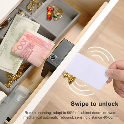 T8+ Non-opening Drawer Lock APP + IC Card Invisible Universal Cabinet Lock by bashfashion