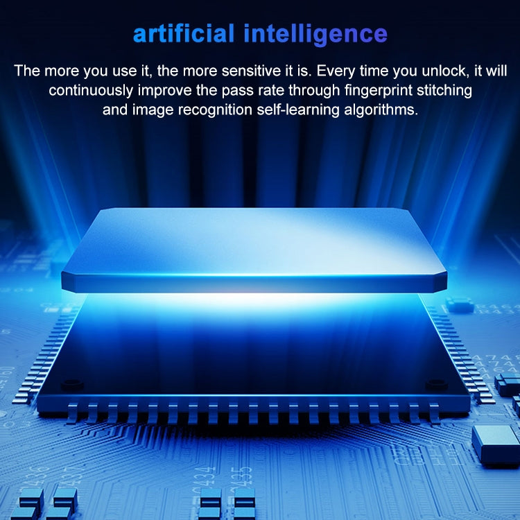 T21FB Micro USB Charging Zinc Alloy Smart Fingerprint + Bluetooth Single Open Drawer Lock File Cabinet Lock by bashfashion