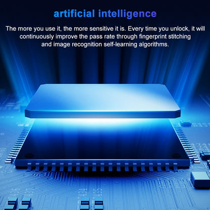 T22FB Micro USB Charging Zinc Alloy Smart Fingerprint + Bluetooth Drawer Bilateral Open Lock File Cabinet Lock by bashfashion