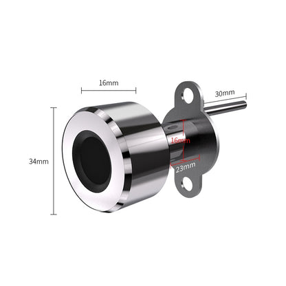 T23FB Micro USB Charging Zinc Alloy Smart Fingerprint + Bluetooth Triple Linkage Open Drawer Lock File Cabinet Lock by bashfashion