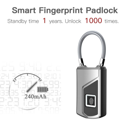 Anytek USB Charging Waterproof Anti-theft Non-password Electrically Intelligent Fingerprint Padlock Size:3.2cm × 3.5cm × 9cm by Anytek