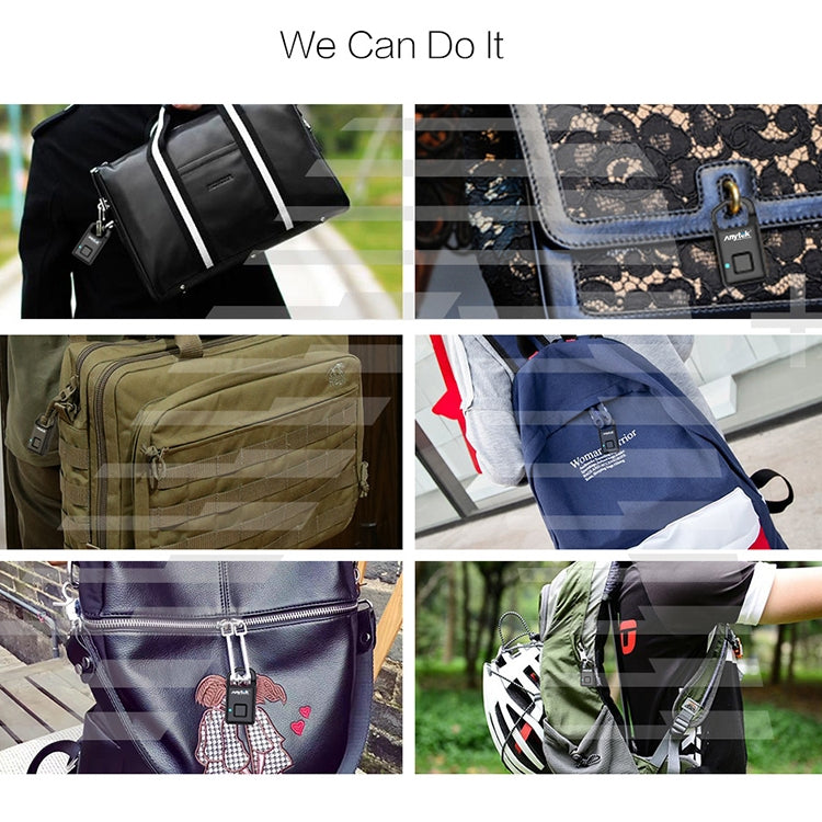 Anytek P4 3.7V Micro USB Charging Semiconductor Fingerprint Sensing Small Padlock by Anytek