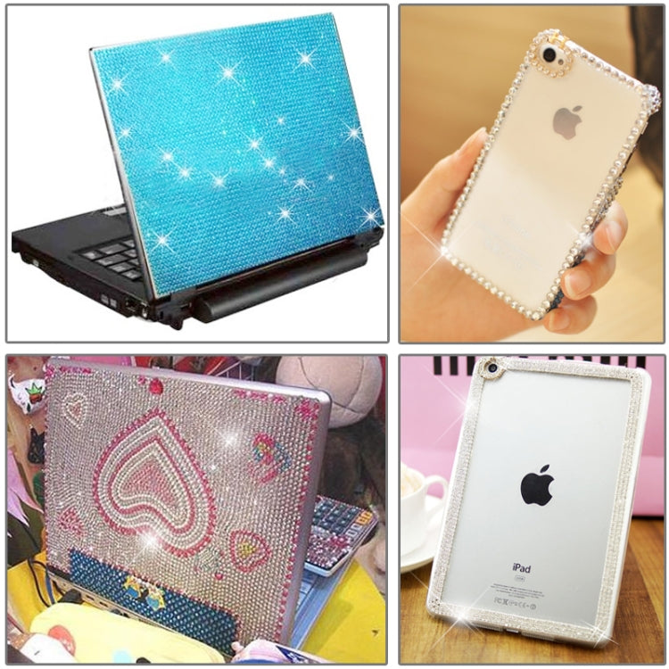 4mm Glitter Crystal Diamond Decoration / Shining Rhinestone Sticker for Car Sticker & Cell Phone Ornament(Pink White) by bashfashion