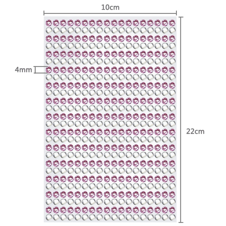 4mm Glitter Crystal Diamond Decoration / Shining Rhinestone Sticker for Car Sticker & Cell Phone Ornament(Pink White) by bashfashion