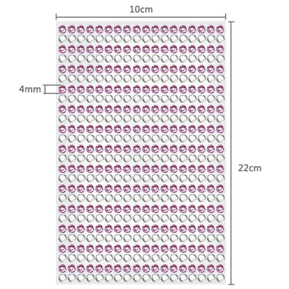 4mm Glitter Crystal Diamond Decoration / Shining Rhinestone Sticker for Car Sticker & Cell Phone Ornament(Pink White) by bashfashion