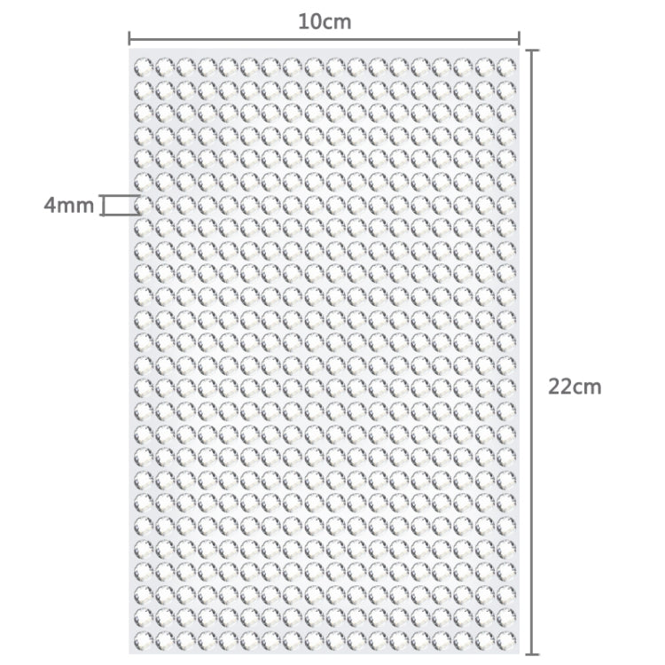 4mm Glitter Crystal Diamond Decoration / Shining Rhinestone Sticker for Car Sticker & Cell Phone Ornament(Silver) by bashfashion