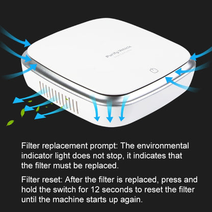 XJ-002 Car / Household Smart Touch Control Air Purifier Negative Ions Air Cleaner(Black) by bashfashion