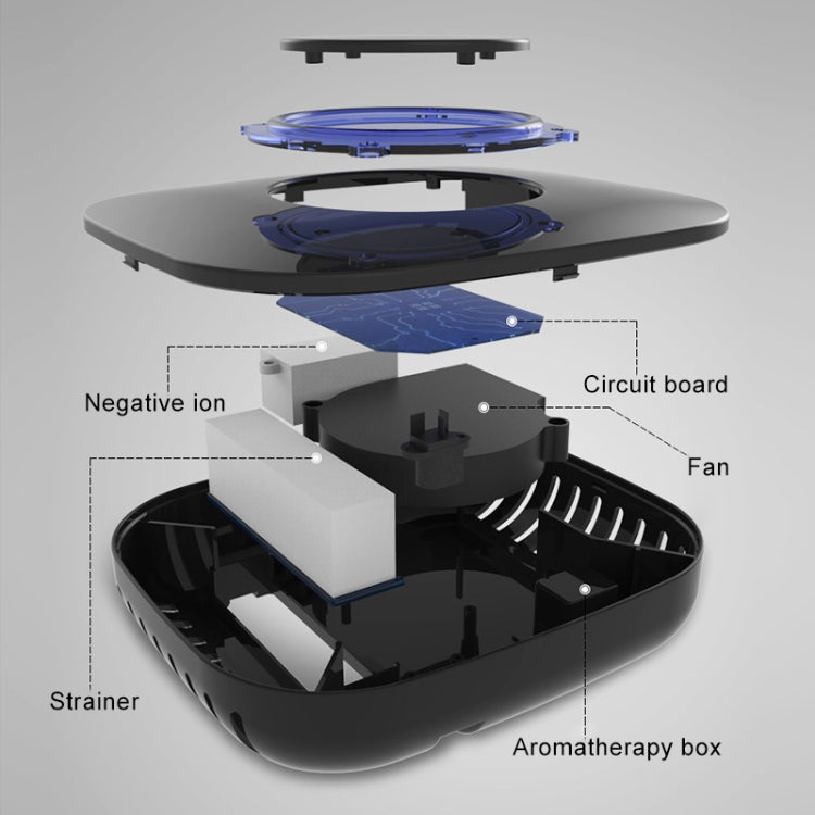 MC-CZ001 Car / Household Smart Touch Control Air Purifier Negative Ions Air Cleaner(White) by bashfashion
