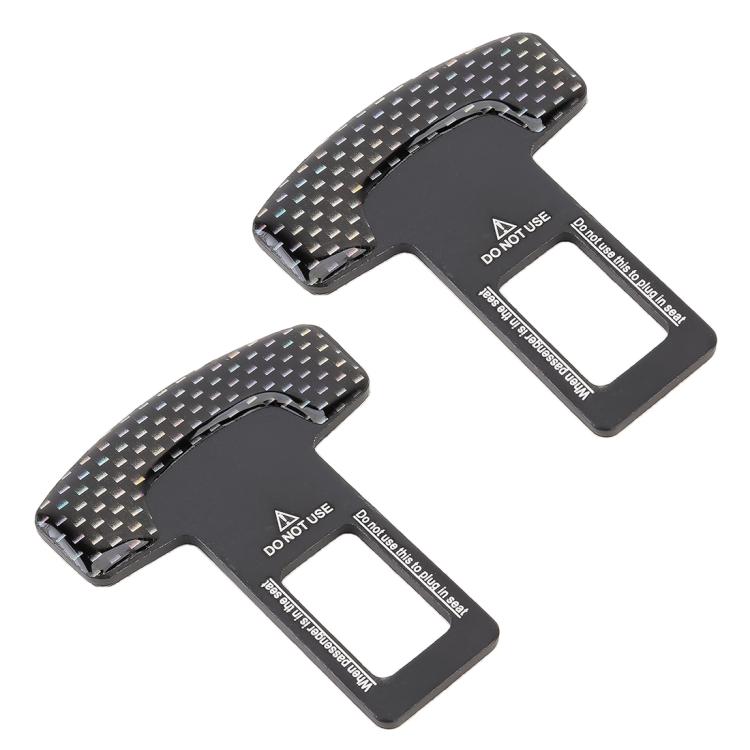 2 in 1 Car Carbon Fibre Safety Seat Belt Buckle Clip by bashfashion