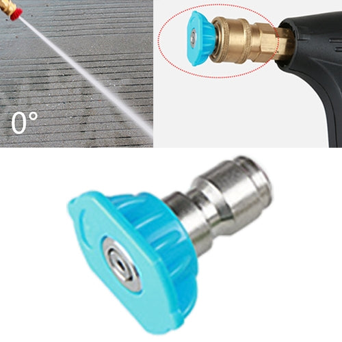 High Pressure Car Wash Gun Jet Nozzle Washer Accessories, Nozzle Angle: 0 Degree Big Hole, Blue by bashfashion