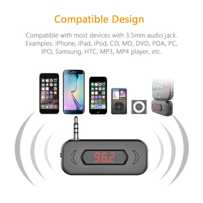 Doosl DSER116 Multifunctional Car FM Transmitter Wireless Music Receiver with 3.5mm Jack & LCD Display, Support Hands-free Call(Black) by DOOSL