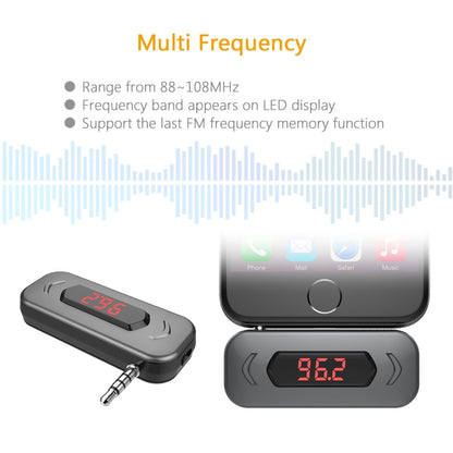 Doosl DSER116 Multifunctional Car FM Transmitter Wireless Music Receiver with 3.5mm Jack & LCD Display, Support Hands-free Call(Black) by DOOSL