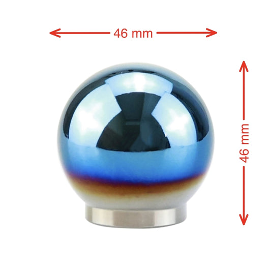 Universal Car Blue Ball Shape Aluminum Alloy Gear Shifter Lever Manual Automatic Shift Knob Adapter by bashfashion
