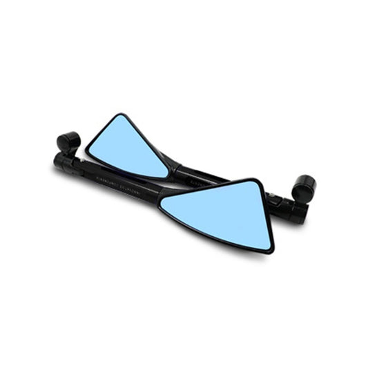 2 PCS Motorcycle Parts CNC Technology Aluminum Alloy Rearview Mirror Side Mirror(Black) by bashfashion