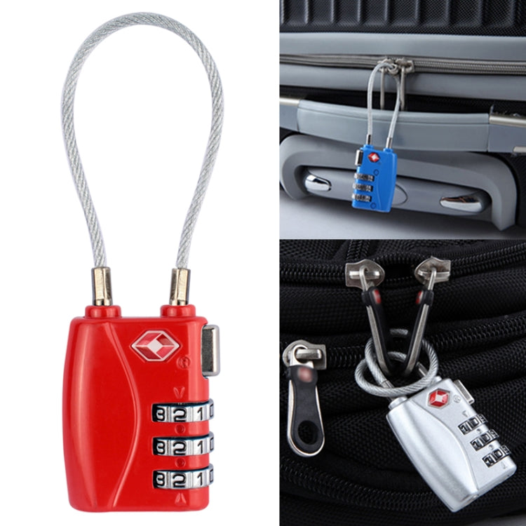 JASIT TSA719 Zinc Alloy 3-Digit Password TSA Lock Travel Luggage Padlock(Red) by bashfashion