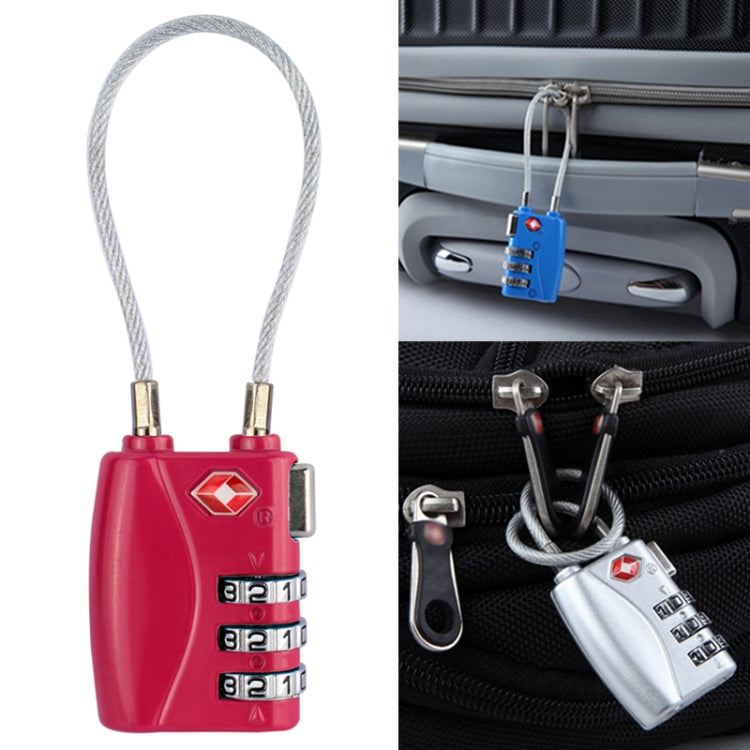 JASIT TSA719 Zinc Alloy 3-Digit Password TSA Lock Travel Luggage Padlock(Rose Red) by bashfashion