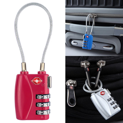 JASIT TSA719 Zinc Alloy 3-Digit Password TSA Lock Travel Luggage Padlock(Rose Red) by bashfashion
