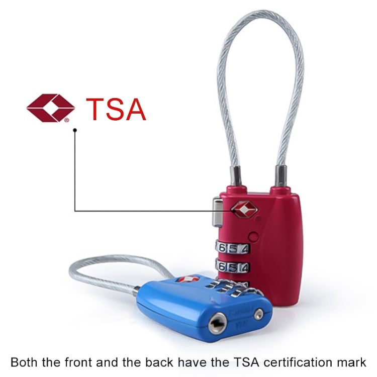 JASIT TSA719 Zinc Alloy 3-Digit Password TSA Lock Travel Luggage Padlock(Rose Red) by bashfashion
