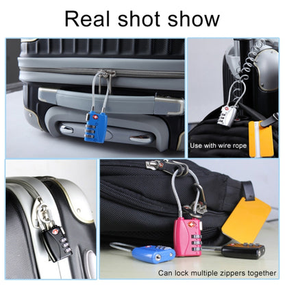 JASIT TSA719 Zinc Alloy 3-Digit Password TSA Lock Travel Luggage Padlock(Rose Red) by bashfashion