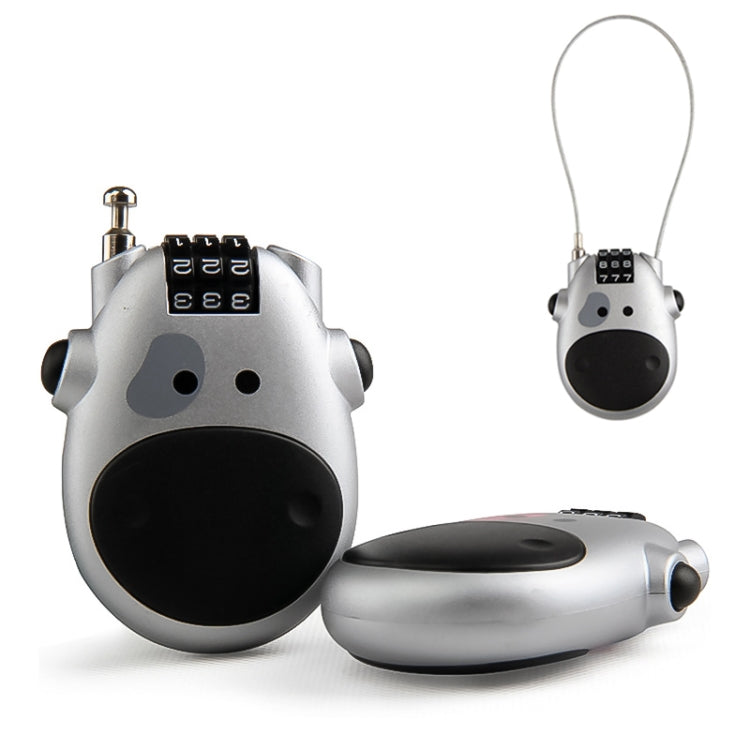 JASIT Portable Multifunction Cute Cow Travel Luggage Password Lock by bashfashion