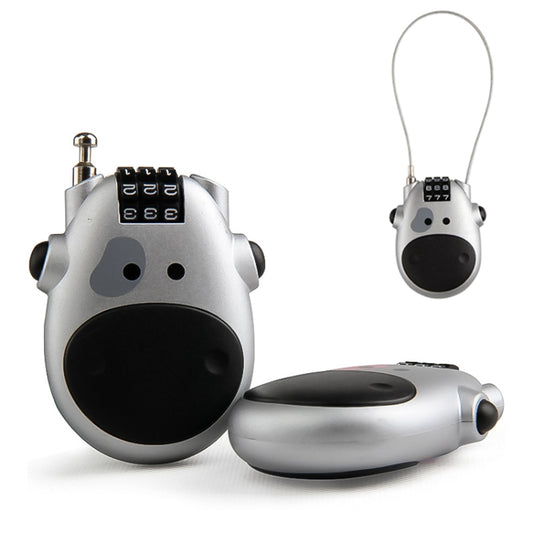 JASIT Portable Multifunction Cute Cow Travel Luggage Password Lock by bashfashion