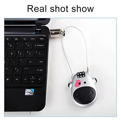 JASIT Portable Multifunction Cute Cow Travel Luggage Password Lock by bashfashion