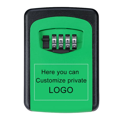 Wall-hanging Key Storage Box with Metal 4-Digit Password Lock(Green) by bashfashion