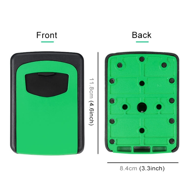 Wall-hanging Key Storage Box with Metal 4-Digit Password Lock(Green) by bashfashion